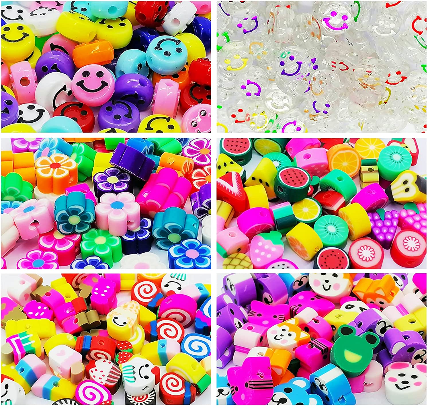 Clay embellished beads assortment