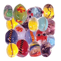 Lampworked Triangle Beads