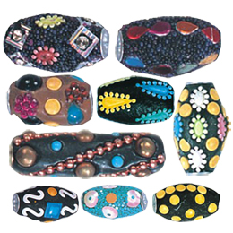 Decorated or Embellished Clay Beads2