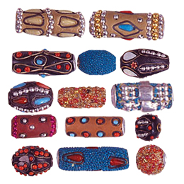 Clay Beads with Embellishment