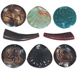 Resin Casted and Carved Pendants2