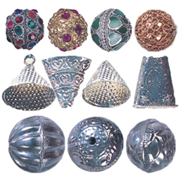 Electroplated Metal Hollow Beads and Cones