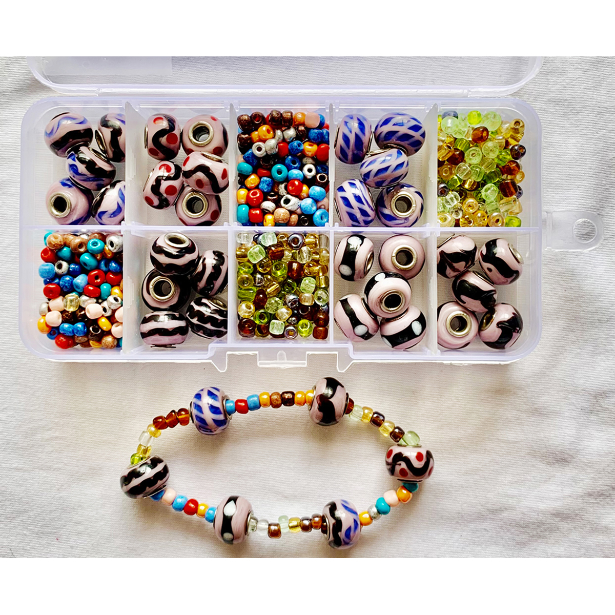 Lampworked designer Glass Beads Kit