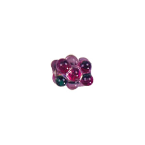 Grape shaped striped Lampworked Glass Beads 6290