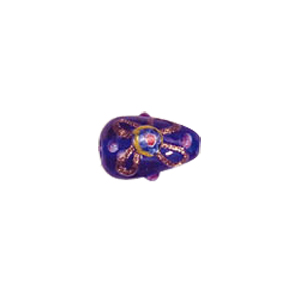 Goldstone Lampworked Glass Beads w or swirly Flowers 6976