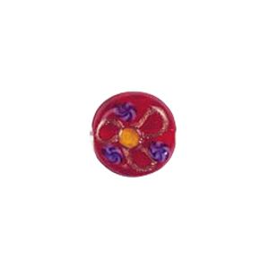 Goldstone Lampworked Glass Beads w or swirly Flowers 6984